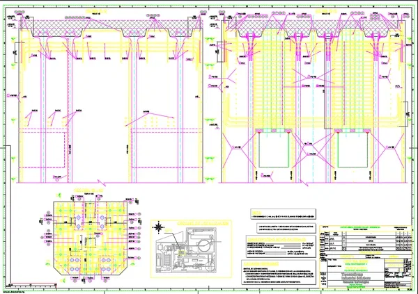 Industrial Warehouse Structural Plan with Sections Detail DWG