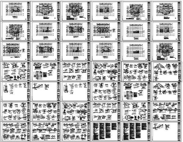 Library of Structural Steel Connection Details With Grid Layout