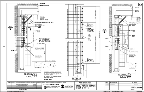 Steel Repair Detail Sheet 6ft Repair Length Flange Plate Weld