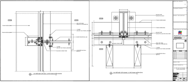 Typical Aluminum Glass Wall Detail With 24mm Double Glass Section