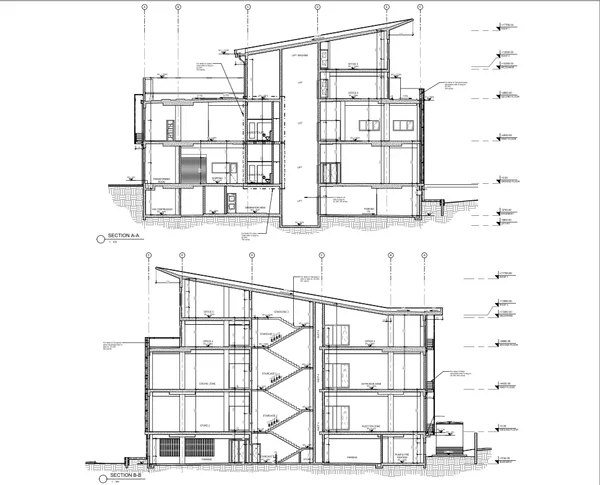 Building Section Detail DWG Basement to Roof 17760 Level Plan