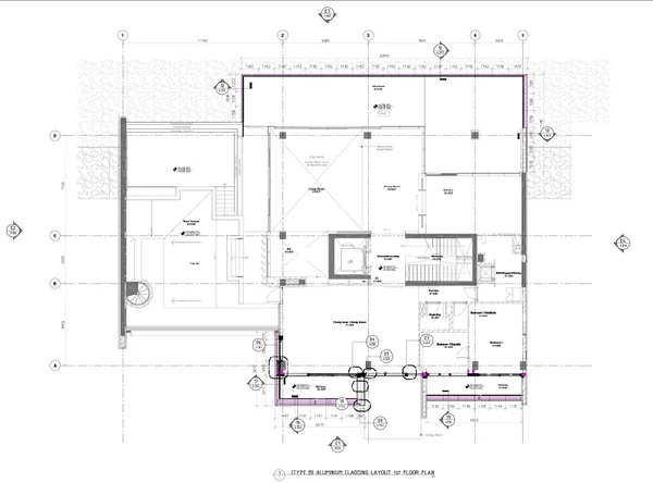 Bungalow Floor Plan with Aluminium Cladding Layout - First Floor Plan