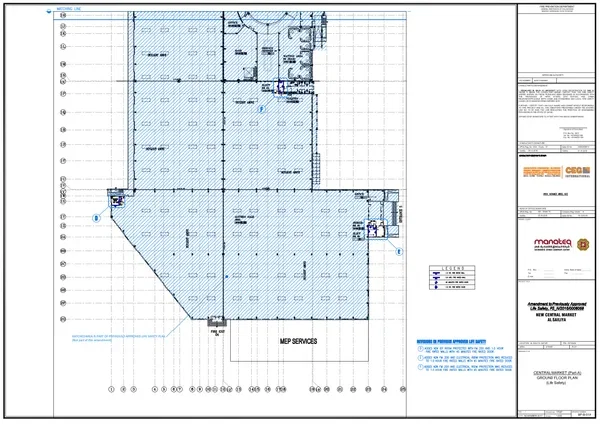 Central Market Ground Floor DWG 1200 Grid Column Centerlines