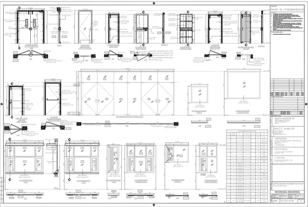CRIF Door and Window Detail DWG IIT Bhubaneswar Phase 1B Project