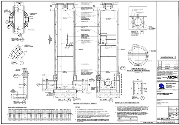 Deep Precast Concrete Manhole Design Loading And Consideration DWG