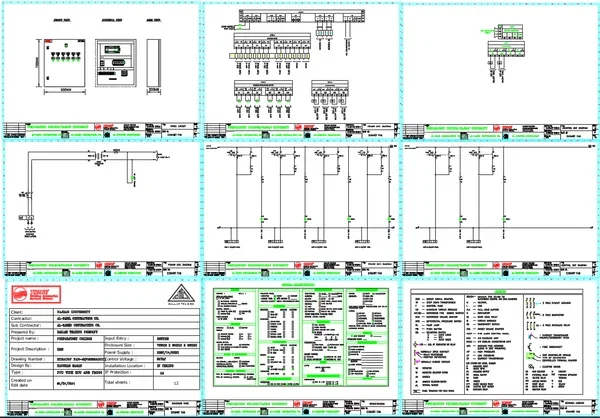 Exhaust Fan Electrical Room AutoCAD DWG Panel Layout 700x500mm