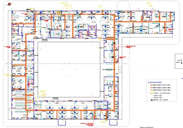 General Plant Office Layout DWG With Dimensions Main House Plan
