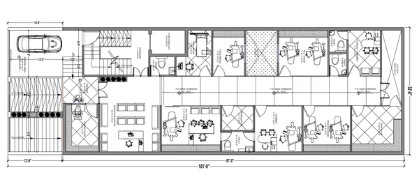 Hospital Ground Layout DWG Furniture Plan 19 3 x 15 4 Waiting
