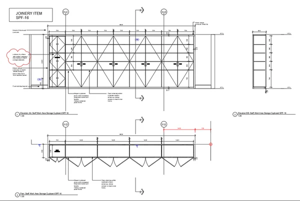 Kindergarten SPF 16 Staff Work Area Storage 6600x2420 DWG Plan