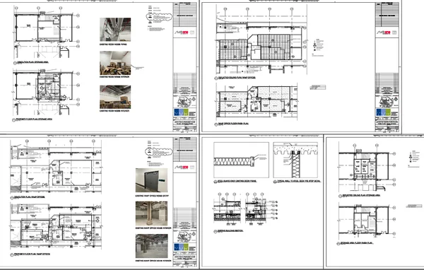 Pier D Ramp Offices Storage Space Floor Plans DWG Layout plan