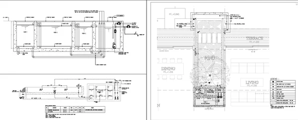 Piping Pond Installation DWG Ground Floor Pump Room Detail Plan