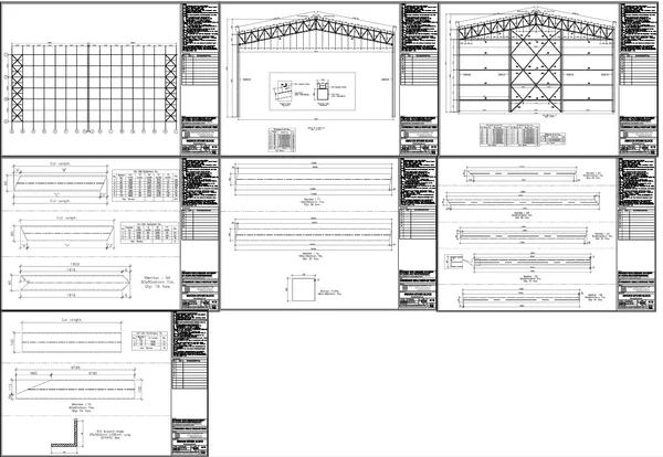Proposed Netaji Subhash University Steels Truss DWG 18000 mm