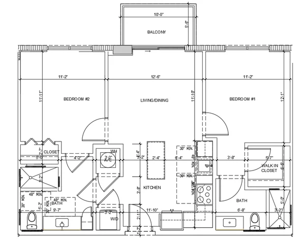 Residential Layout DWG First Floor Plan 12 6 Living Dining Balcony