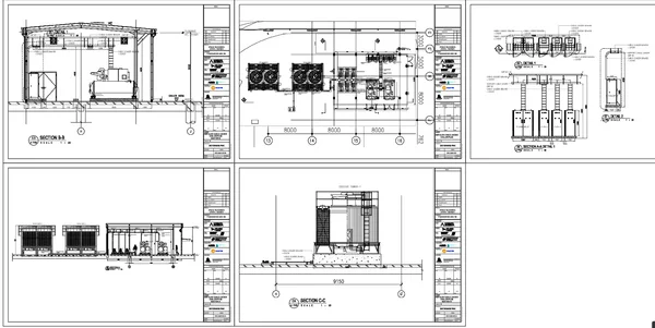 Shop Drawing MVAC Instalasi Cable Leader Chiller Plan DWG Layout