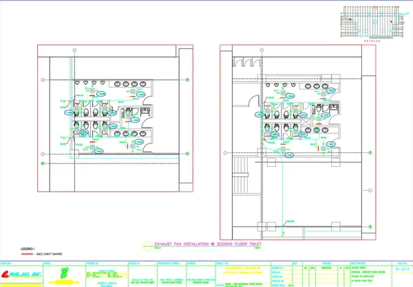 Toilet Exhaust Fan AutoCAD DWG Layout Plan Ventilation Details