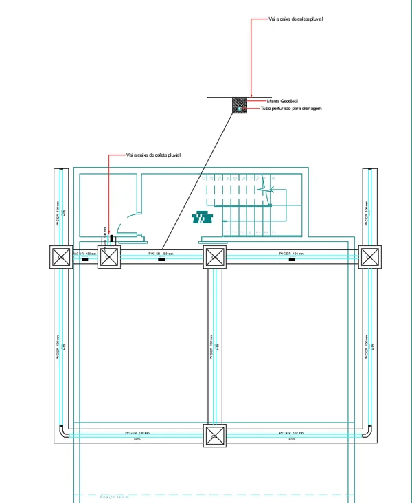 Building Stormwater Drainage Layout Plan AutoCAD DWG Detail Design