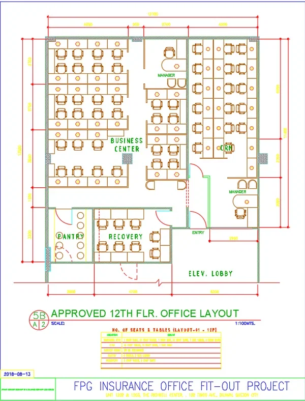 Business Center Office Layout AutoCAD DWG Workspace Design Plan