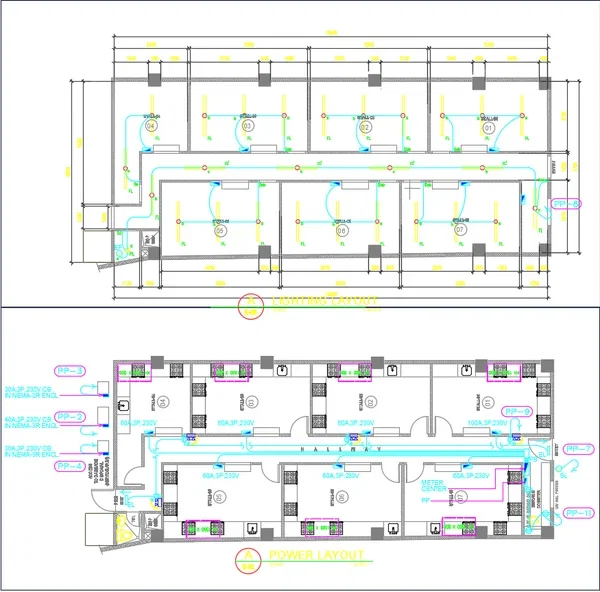 Commercial Building Power Layout Plan AutoCAD DWG Design Drawing