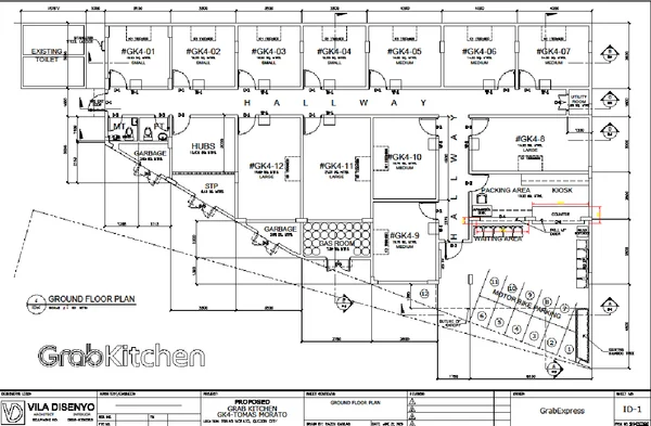 Commercial Grab Kitchen Ground Floor Plan AutoCAD DWG Layout Design
