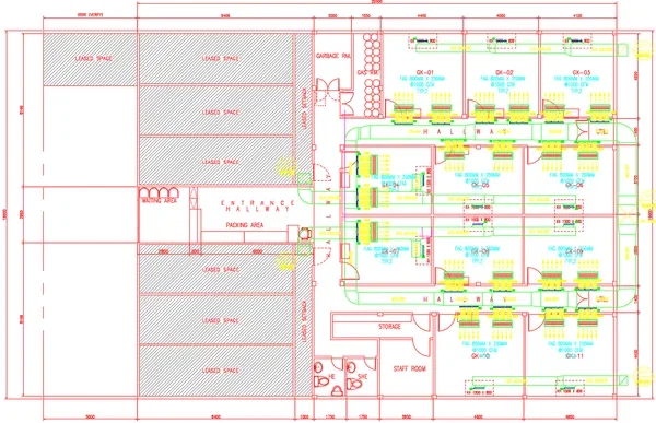 Commercial Hall HVAC Layout AutoCAD DWG Mechanical Design Plan