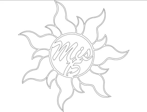 Decorative Sun Wall Art Design Drawing AutoCAD DWG File Detail