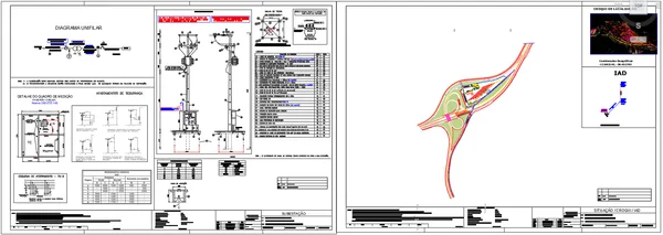 Electrical Substation DWG Road Interchange Utility Layout Plan