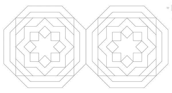 Geometric Floor Pattern AutoCAD DWG Decorative Designs Block
