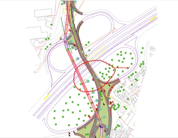 Highway Interchange Road Alignment AutoCAD DWG files Design Plan