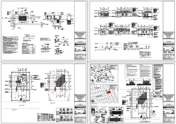 House Layout DWG Sanitary Water Supply Septic Tank Detail Plan