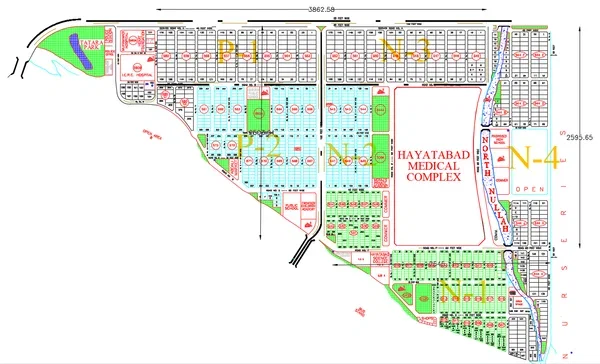 Medical Complex Master Plan DWG with Residential Layout Design