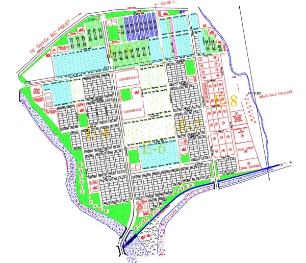 Residential Township Master Plan DWG Plot Layout Design dwg files