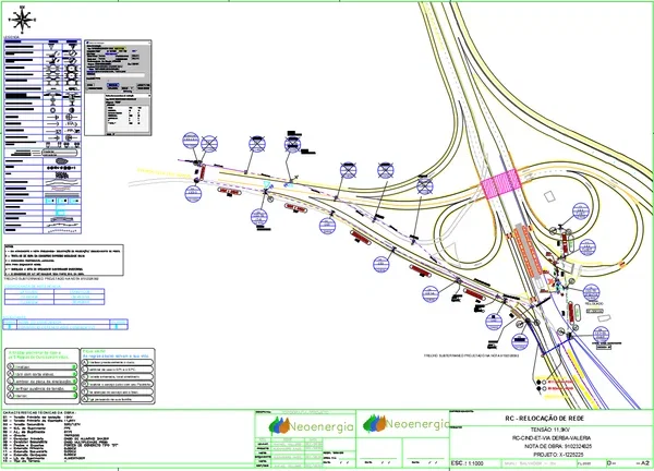 Trumpet Interchange Overpass Road Infrastructure DWG file Plan