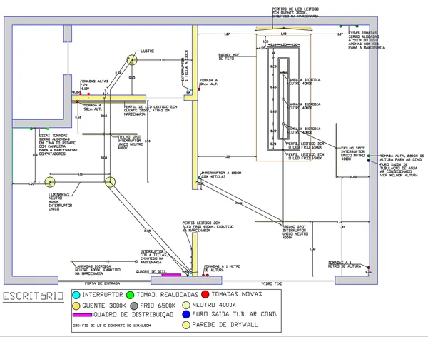 Office Electrical Lighting Layout Plan AutoCAD DWG Detail Design