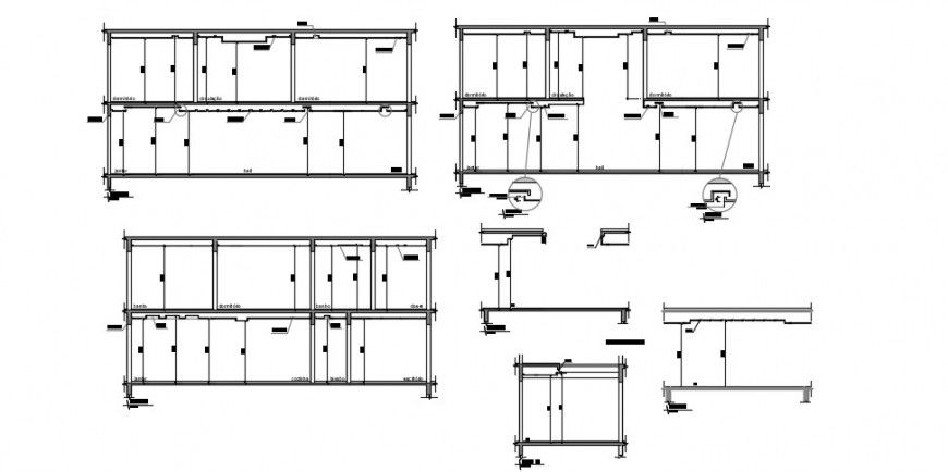 2d cad drawing of House gypsum heating pipelines connected auto cad software