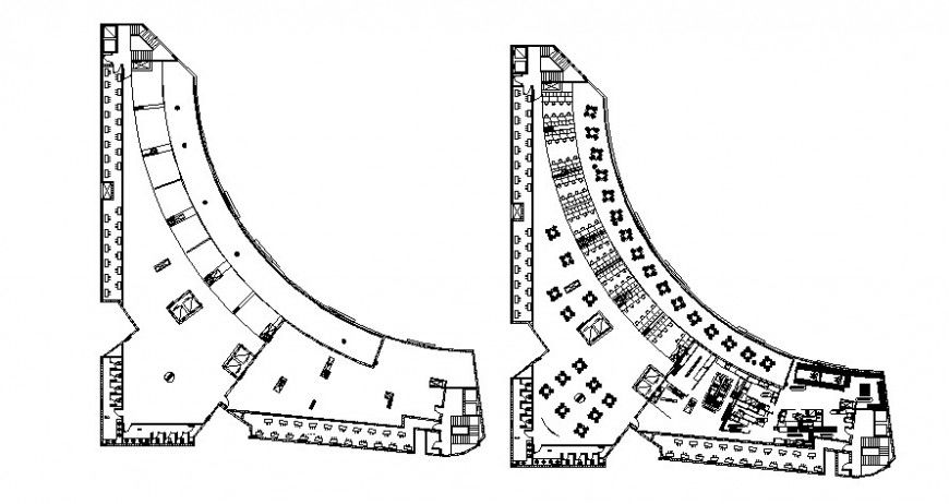 2 d cad drawing of Furniture plan final floor Auto Cad software