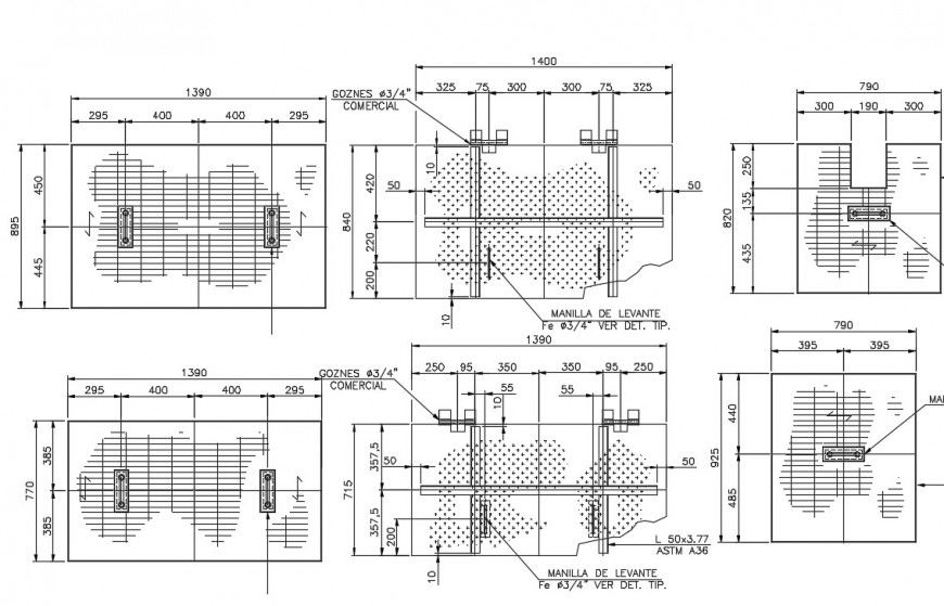 2 d cad drawing of Insert and piping details auto cad software