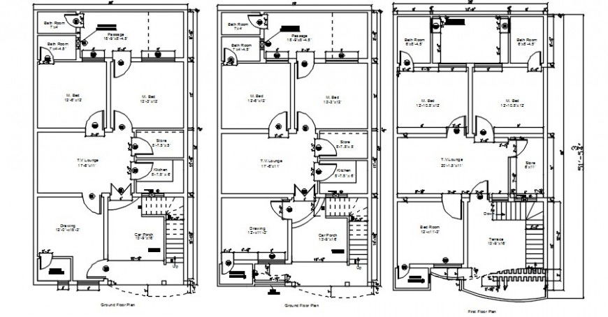 2 d cad drawing of Marla final house Auto Cad software