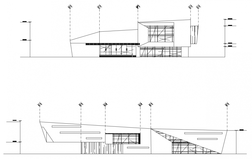 2 d cad drawing of patient clinic elevation auto cad software