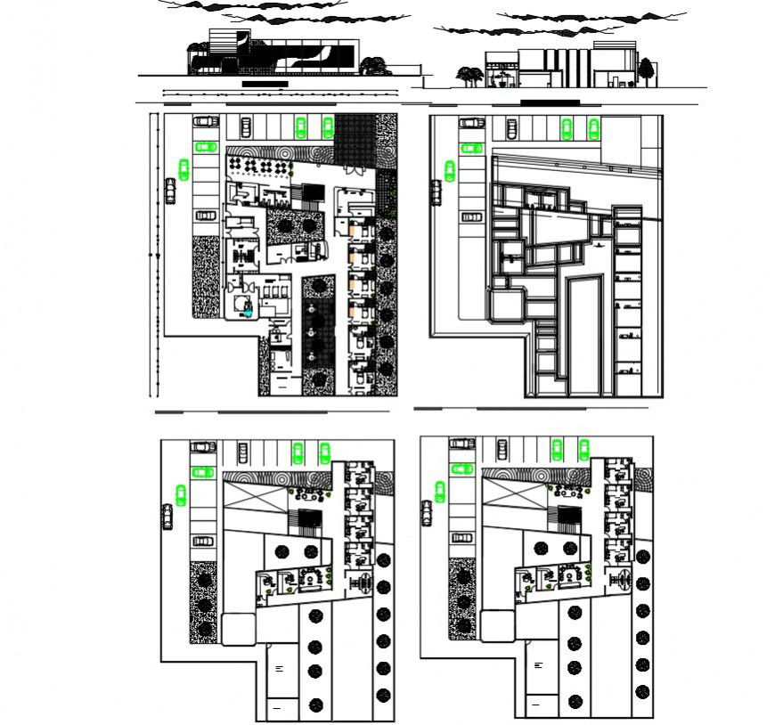 2 d cad drawing of Plastic surgery clinic auto cad software