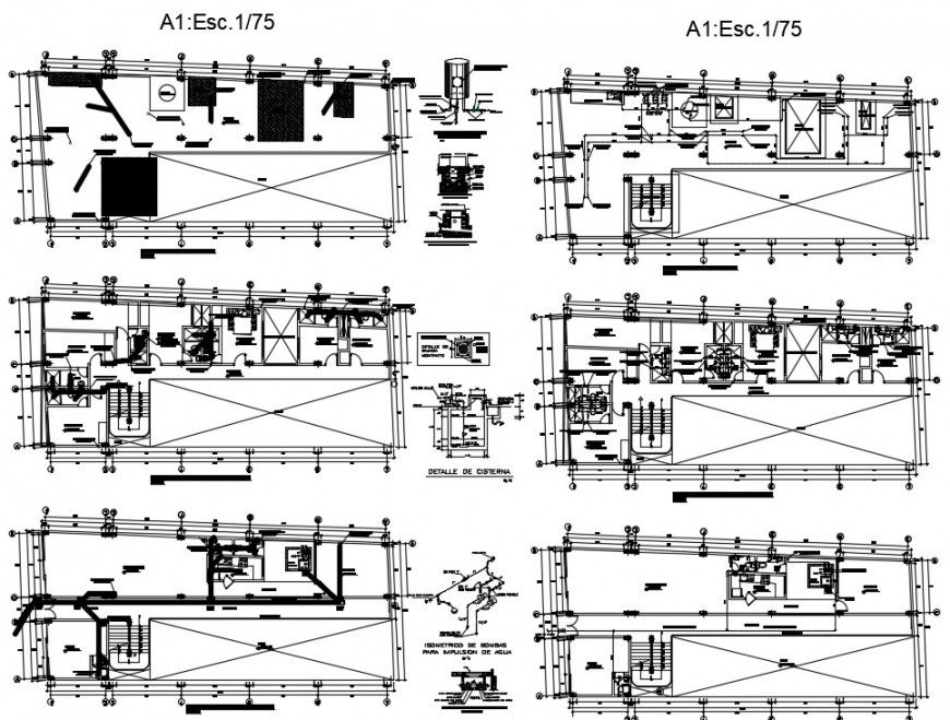 2 d cad drawing of Restaurant story hotel auto cad software