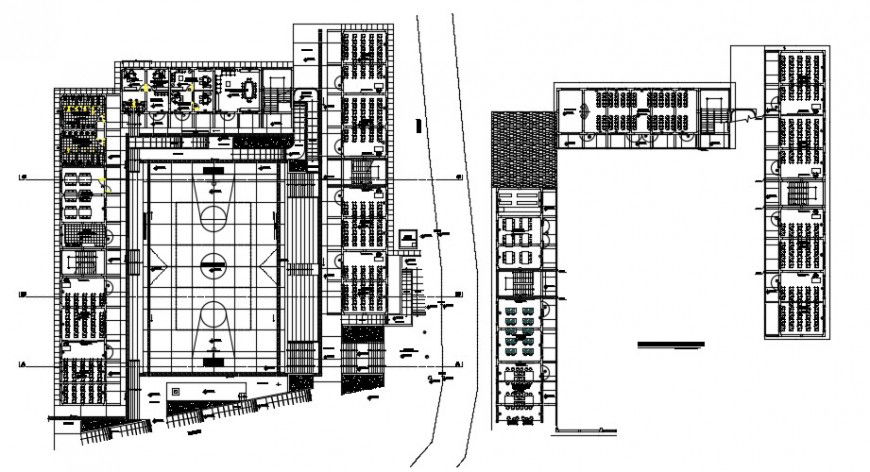 2 d cad drawing of Secondary school education auto cad software