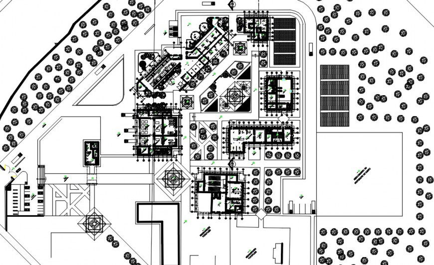 2 d cad drawing of Technological center auto cad software