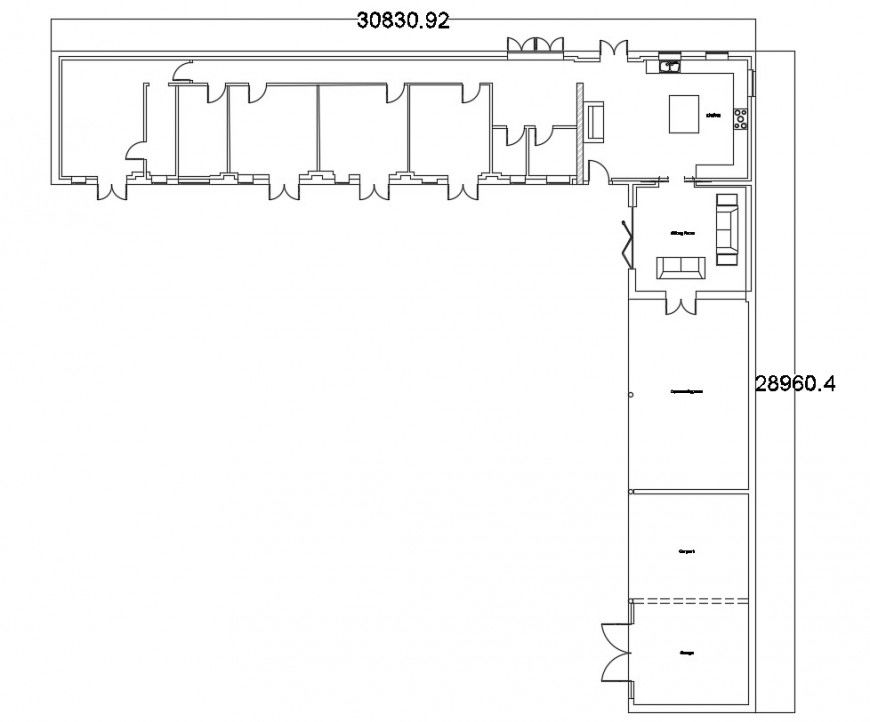 2d cad drawing of bedroom barn conversion autocad software