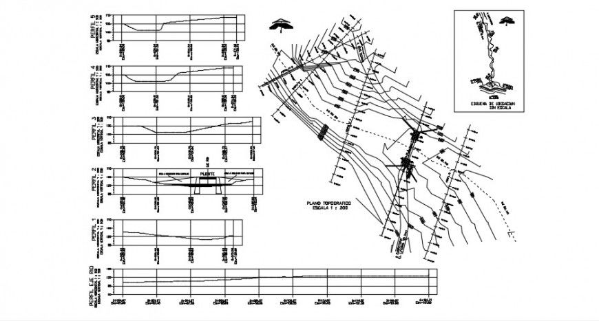 2d cad drawing of Detail of front vehicular elevation bridge Auto Cad software