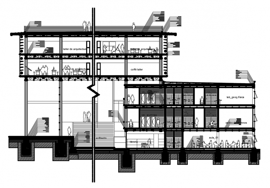  2d cad drawing of Faculty constructive auto cad software
