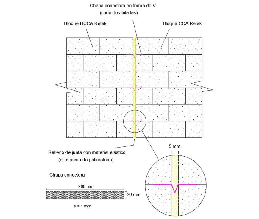  2d cad drawing of Joint detail walls auto cad software