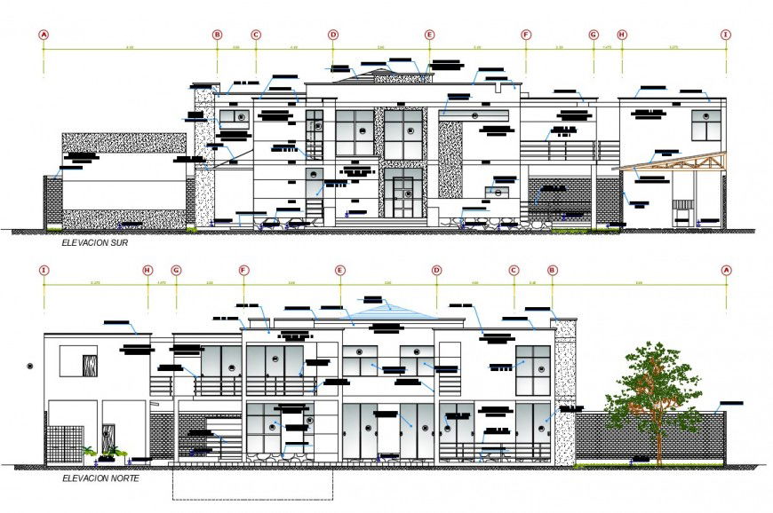 2d cad drawing of Large family country house autocad software