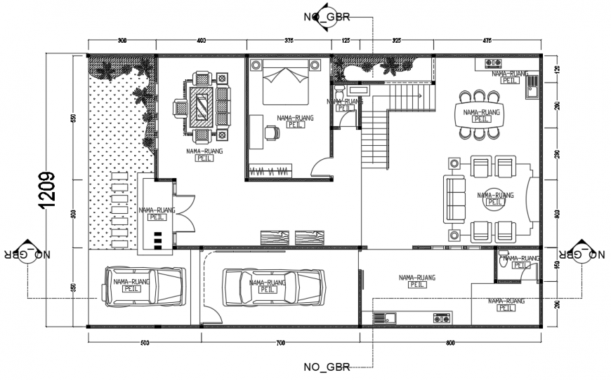  2d cad drawing of PHDM house autocad software