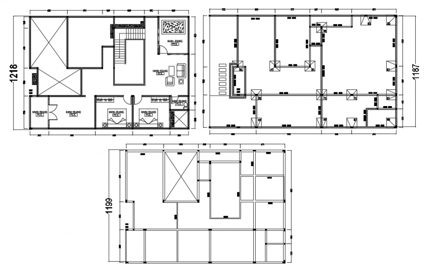 2d cad drawing of PHDM house beam plan auto cad software