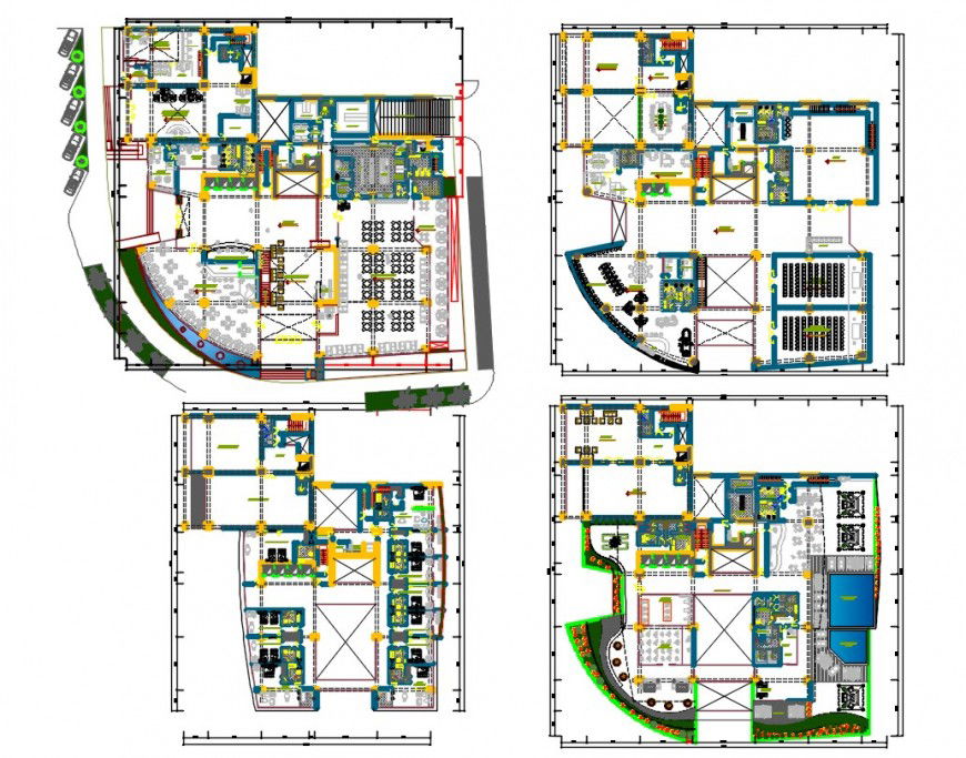 2d cad drawing of Proyecto hotel auto cad software